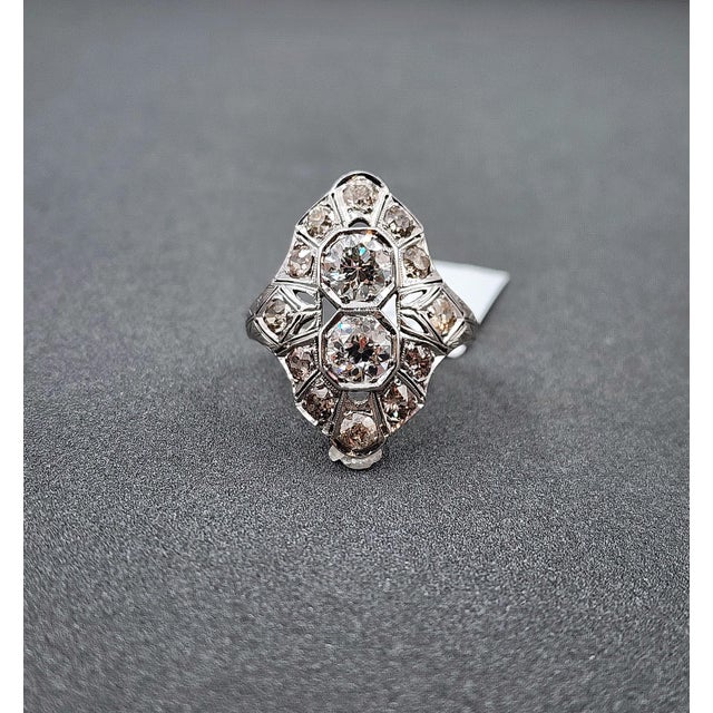 2.00 Ct Antique Diamond Ring Size 7.25 For Sale - Image 4 of 8