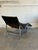 Animal Skin Black Leather Chaise Lounge With Tubular Metal Frame Mid-Century Modern 1970s For Sale - Image 7 of 11
