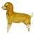 Murano Golden Amber Gold Flecks Italian Art Glass Vintage Standing Puppy Dog Figurine Sculpture For Sale