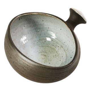 Modernist Ceramic Bowl with Handle by H. Ditlev. Denmark, 1960s For Sale