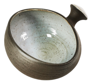 Modernist Ceramic Bowl with Handle by H. Ditlev. Denmark, 1960s
