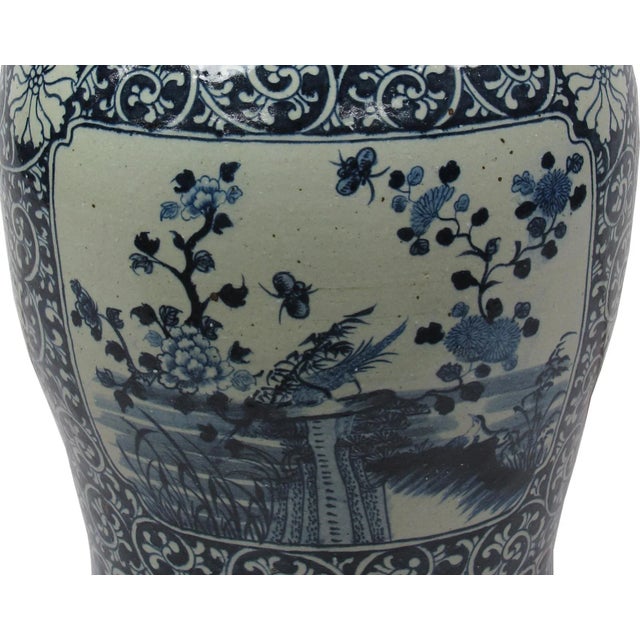 Chinese Chinese Grand Blue and White Porcelain Ginger Jar For Sale - Image 3 of 11