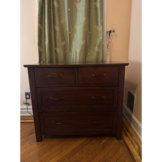 Pottery Barn Stratton Dark Brown Wood Dresser For Sale - Image 15 of 15