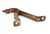 Set of Vintage Brass Plated Steel Curtain Rod Brackets For Sale - Image 6 of 6