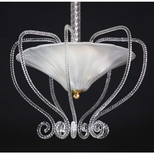 1950s Art Decò Barovier E Toso "Fountain" Murano Glass Chandelier For Sale - Image 12 of 16