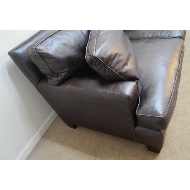 Traditional Baker Leather Sofa For Sale - Image 3 of 18
