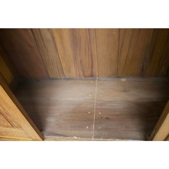 Brown Antique Arts and Crafts Oak Wardrobe, 1900s For Sale - Image 8 of 10