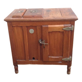 Vintage Icebox Cabinet in Pine, 1940s For Sale