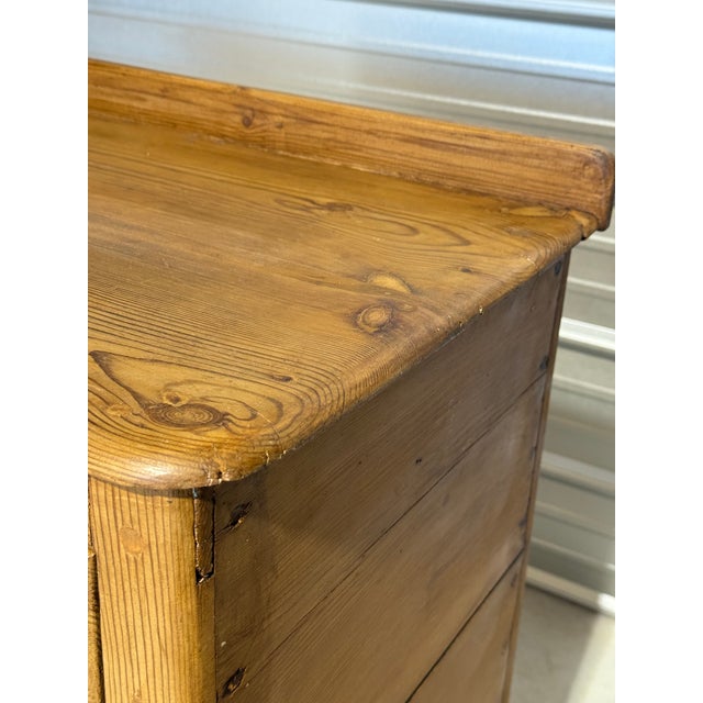 Antique Pine Two Over Two Drawers - Chest of Drawers With Lip From England For Sale - Image 11 of 18