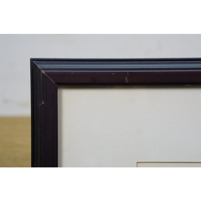 Vintage Nancy Rhodes Pink Red Floral Watercolor Painting 29" For Sale - Image 4 of 11