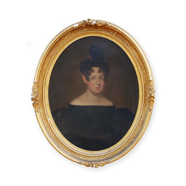 Early 19th Century American Portrait Painting of a Lady of the Verplanck Family, 1820s For Sale - Image 5 of 12