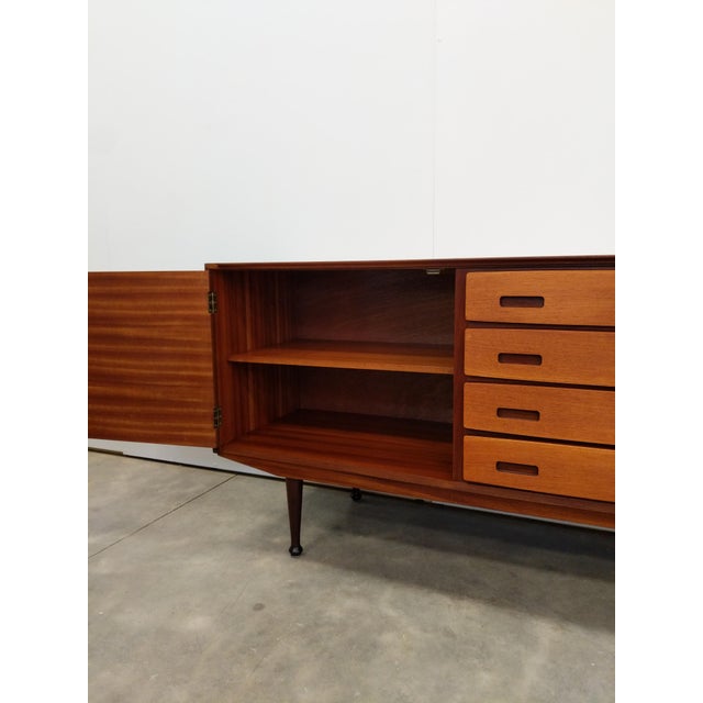 Wood Vintage Mid Century Modern Teak Credenza by Meredew, Attributed For Sale - Image 7 of 9