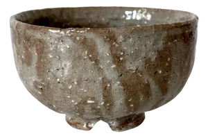 Japanese Glazed Mino Tea Bowl Chawan Showa Period Ex-Musuem