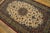 Persian 1940s Ivory Green Medallion Antique Isfahan Rug 3'7" X 5'6" Handknotted Wool Carpet For Sale - Image 3 of 5