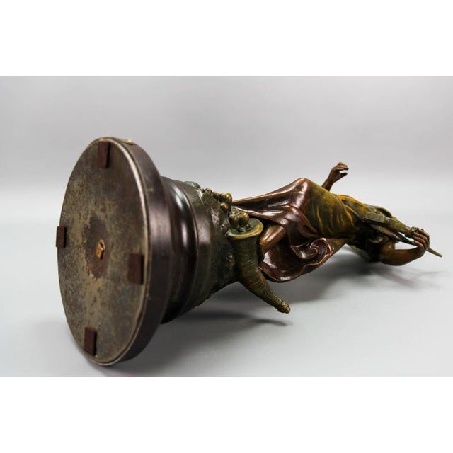 French Patinated Bronzed Spelter Sculpture Muse Champetre, 1920s For Sale - Image 16 of 18