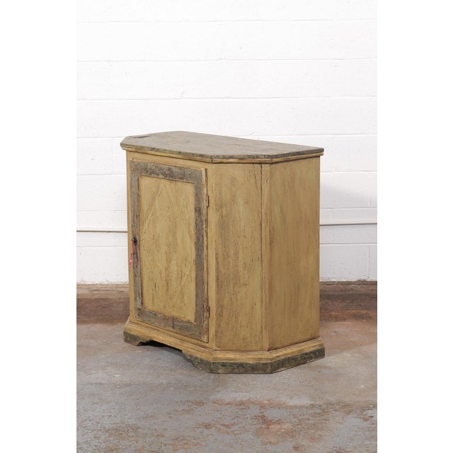 19th C Italian Painted Demi-Console Cabinet For Sale - Image 11 of 12