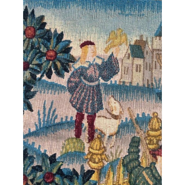 French Screen-Printed Silk Tapestry with Enchanted Park in the style of Aubusson, 1950s For Sale - Image 16 of 18