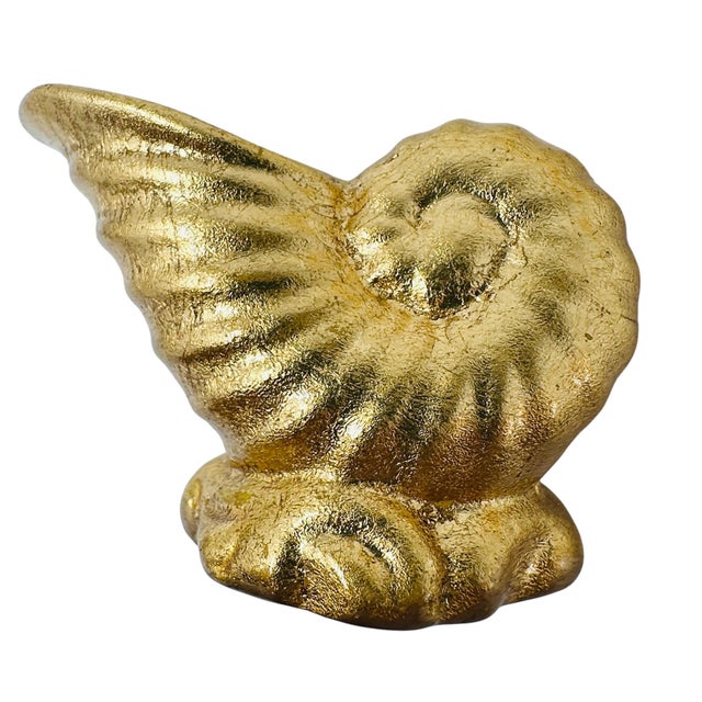 Hollywood Regency 1990s Hollywood Regency Gilt Nautilus Shell Card Holders by the Bombay Co. - 12 Pieces For Sale - Image 3 of 13