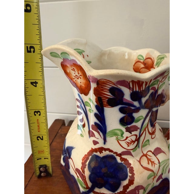 Mid 19th Century Mid 19th Century Two Gaudy Welsh Ironstone Pitchers Milk Jugs For Sale - Image 5 of 16