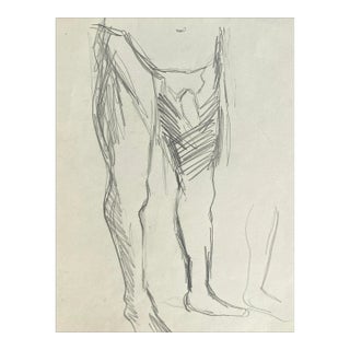 1970s Larry Connatser Male Nude Drawing For Sale