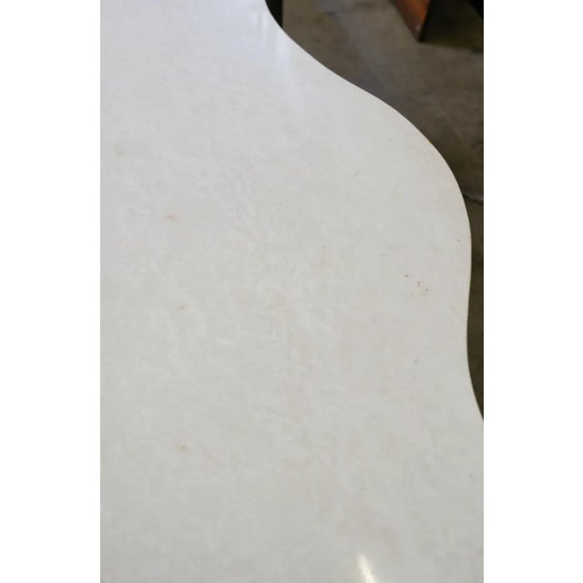 Contemporary Extra Large Iron and Marble Top Coffee Table Bob Newhart Estate For Sale - Image 3 of 8