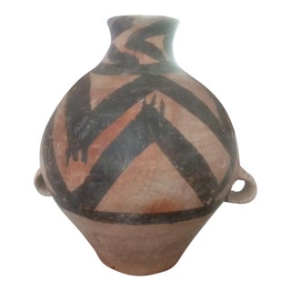 Neolithic Painted Frog Pottery Jar -Majiayao Culture (3500 -4000) Bc For Sale