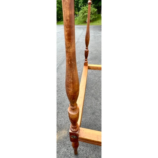 Antique Early 19th Century American Curly Maple Canopy Bed For Sale - Image 11 of 12