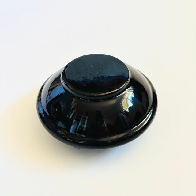 Mother of Pearl and Black Lacquer Brass Ashtray For Sale - Image 11 of 11