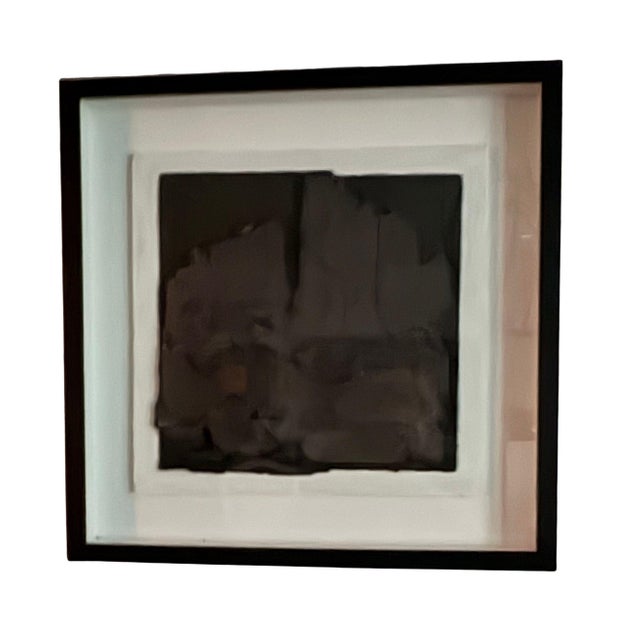 Late 20th Century Abstract Mid-C. Mixed Media Painting in Black & White, Framed For Sale - Image 9 of 10