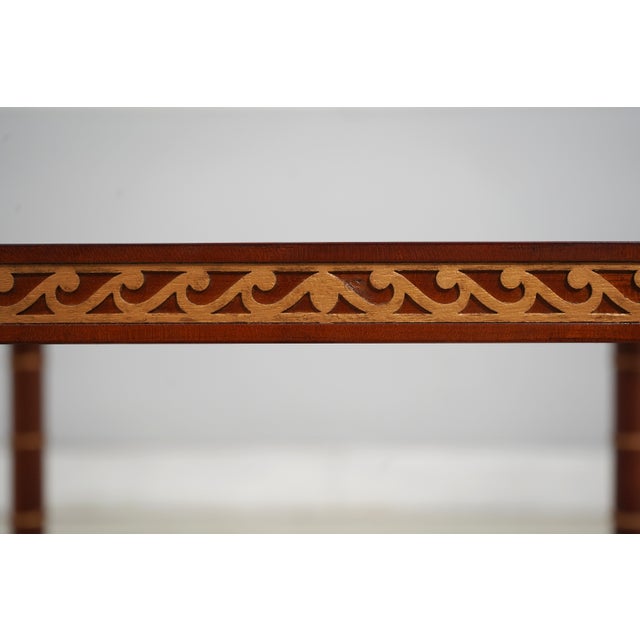 Glass John Widdicomb Neoclassical Glass Top Coffee Table For Sale - Image 7 of 14