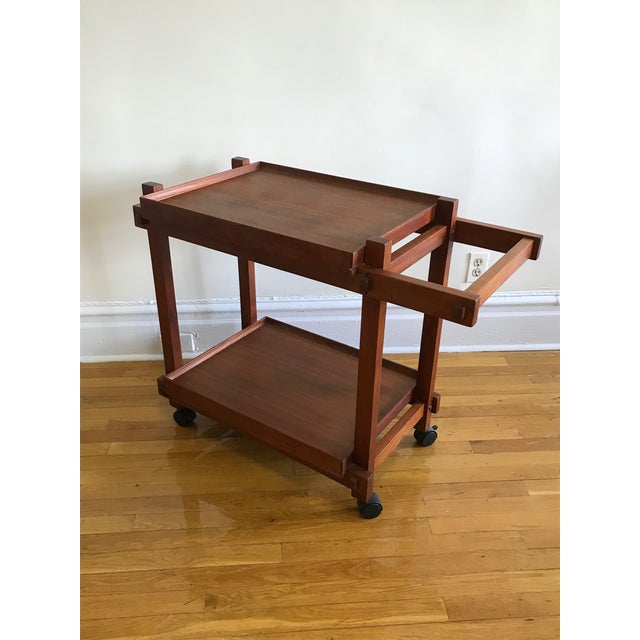 Vintage Danish Tea Service Bar Cart And Matching Side Table 2 Pieces Chairish