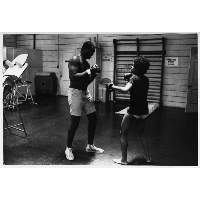 Lola Falana boxing in the gym photographed by Frank Dandridge, 1969. A photo shooting of Lola Falana during and between...