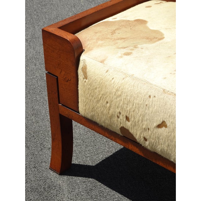 Share Vintage Bill Sofield Baker Furniture Brown Cowhide Bench For Sale - Image 14 of 16