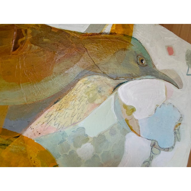 Abstract Expressionism “Thrashers and Flowers” a Fun Bird Painting by LWren Walraven For Sale - Image 3 of 16