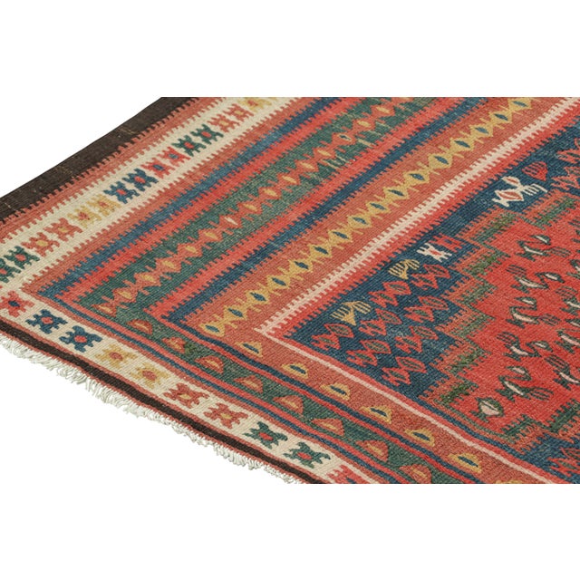 Textile Vintage Persian Kilim With Red Medallions and Geometric Patterns by Rug & Kilim For Sale - Image 7 of 7