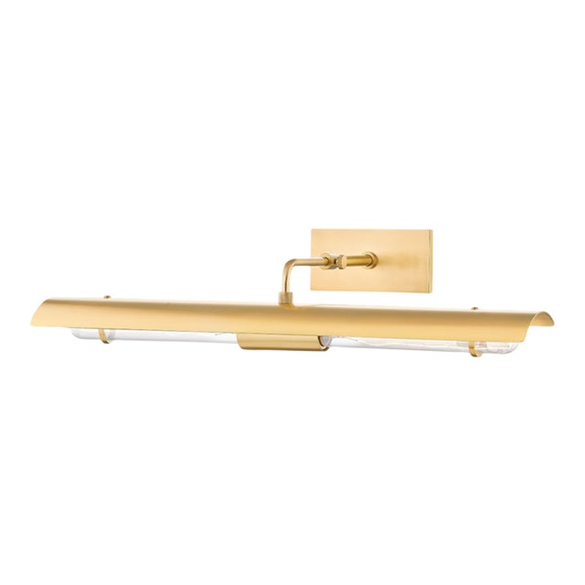 Mitzi Raelynn 2-Light Picture Light, Aged Brass - 22.5" For Sale