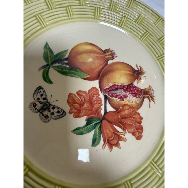 Ceramic Niderviller Botanique Dessert Plates, Set of Four For Sale - Image 7 of 12