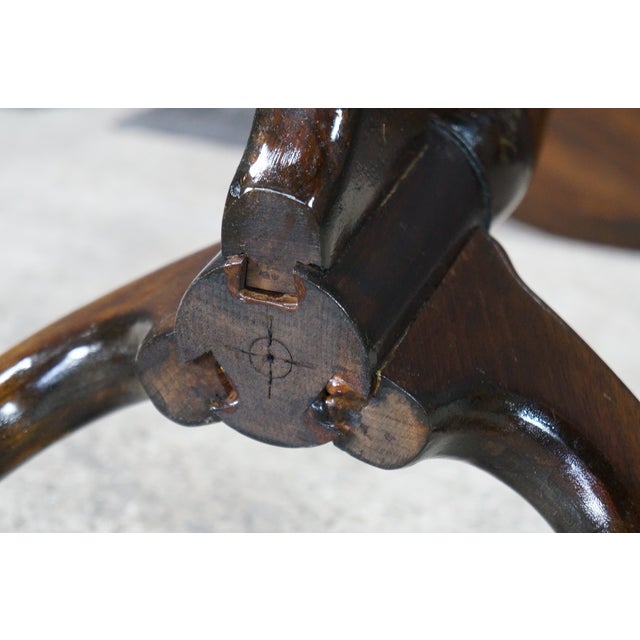 Antique Queen Anne Style Mahogany Pedestal Table Wine Plant Sculpture Stand 26" For Sale - Image 15 of 18