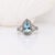 1.6Ct Santa Maria Aquamarine Ring With Natural Diamonds: Solid 14k Gold, 10x7mm, Size 6.75 For Sale In Columbus - Image 6 of 8