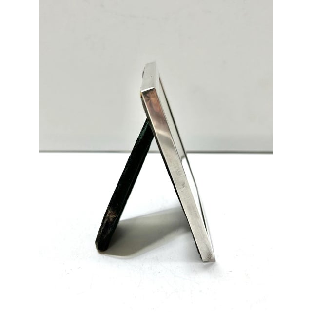 Antique Sterling Silver Picture Frame With Silk Liner - Early 20th Century For Sale In Louisville - Image 6 of 9