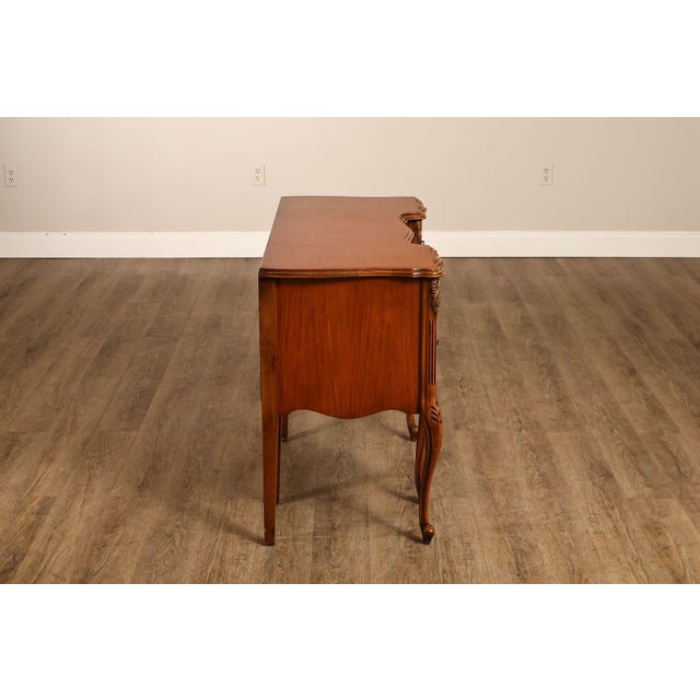 1930's French Louis XV Style SatinwoodInlaid Writing Desk Vanity For Sale - Image 14 of 18