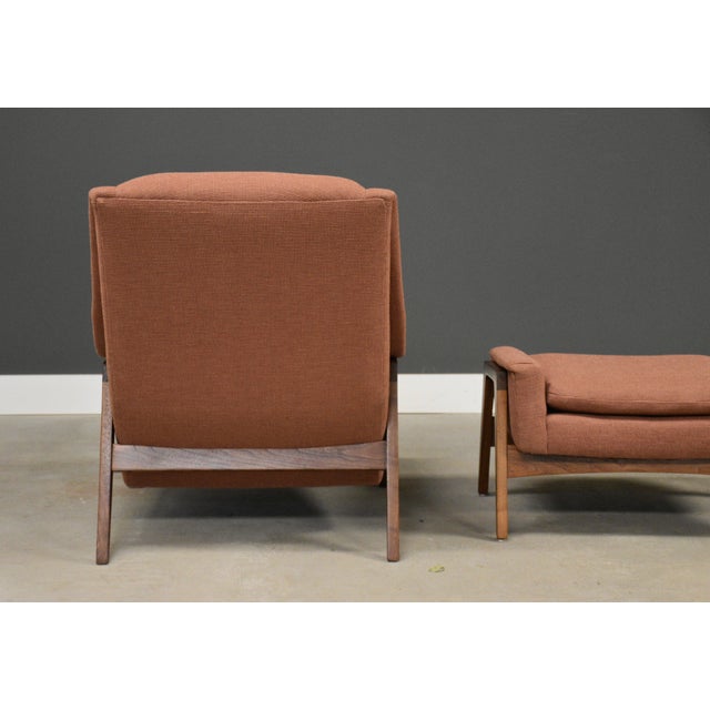 Mid-Century Modern Vintage Lounge Chair and Ottoman by Folke Ohlsson for Dux For Sale - Image 3 of 11
