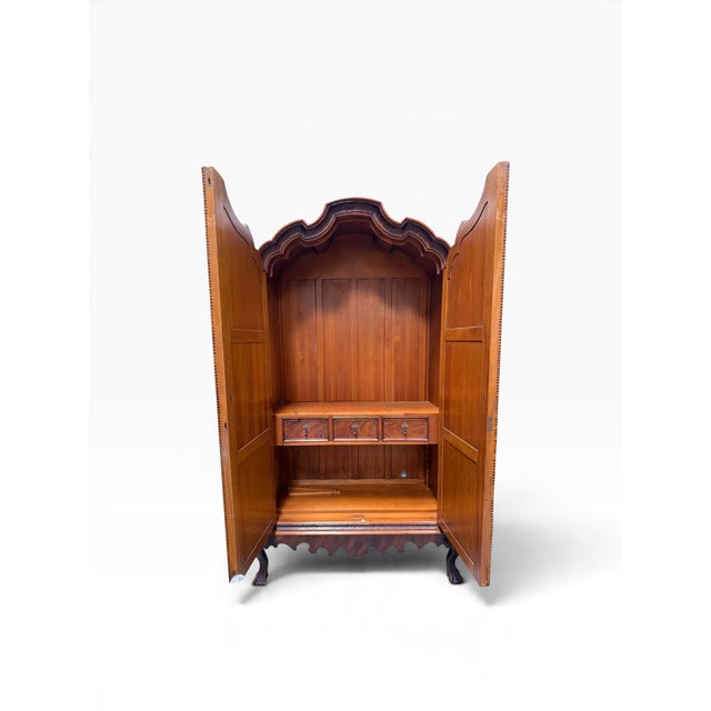 Alfonso Marina Armario Chippendale Mexicano III Burl Wood Armoire