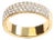 14K Yellow Gold Pave Set 3/4 cttw Multi Row Diamond Band Ring (H-I Color, SI2-I1 Clarity) - Size 7 For Sale