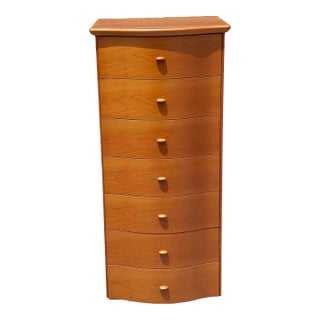 Late 20th Century Scandinavian Modern Style Italian Cherry Osiery Lingerie Chest of Drawers For Sale