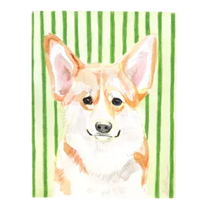 Long Walk Lover - Dog Portrait Painting on Paper Original Artwork by Kellie Newsome