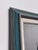 Wood Mid Century Traditional Mint Green & Silver Wood Wall Mirror For Sale - Image 7 of 12