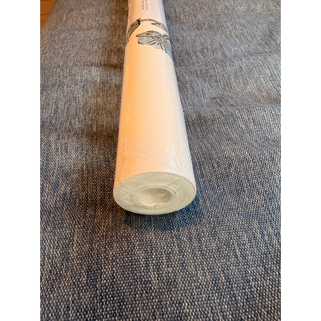 Thibaut Thibaut “Indian Flower” Wallpaper, Spa Blue – Sealed Double Roll For Sale - Image 4 of 4