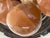 Brown Carved Lotus Base Glass Bowl + Stone Sphere Set For Sale - Image 8 of 12