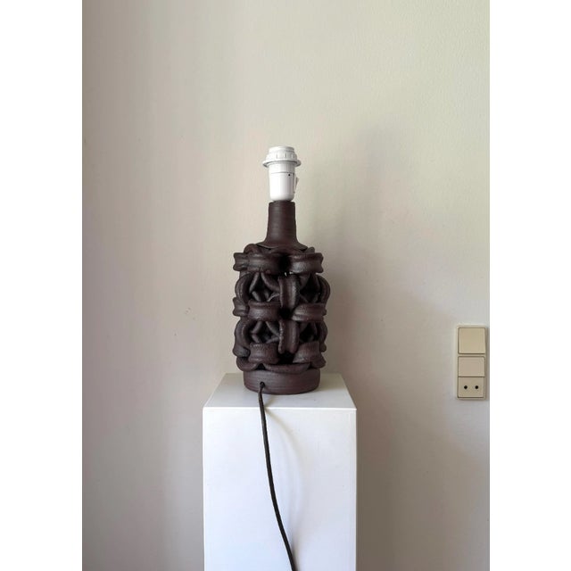 Danish Studio Pottery Ceramic Lamp, 1960s For Sale - Image 4 of 9